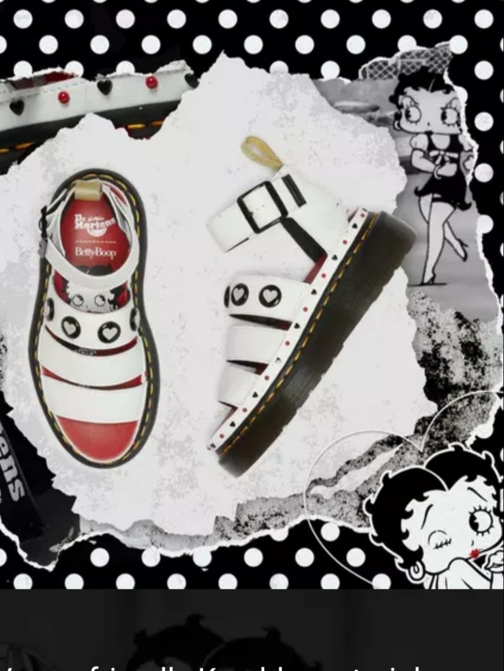 Dr. Martens Vegan Clarissa II Betty Boop Platform Sandal - Size 9